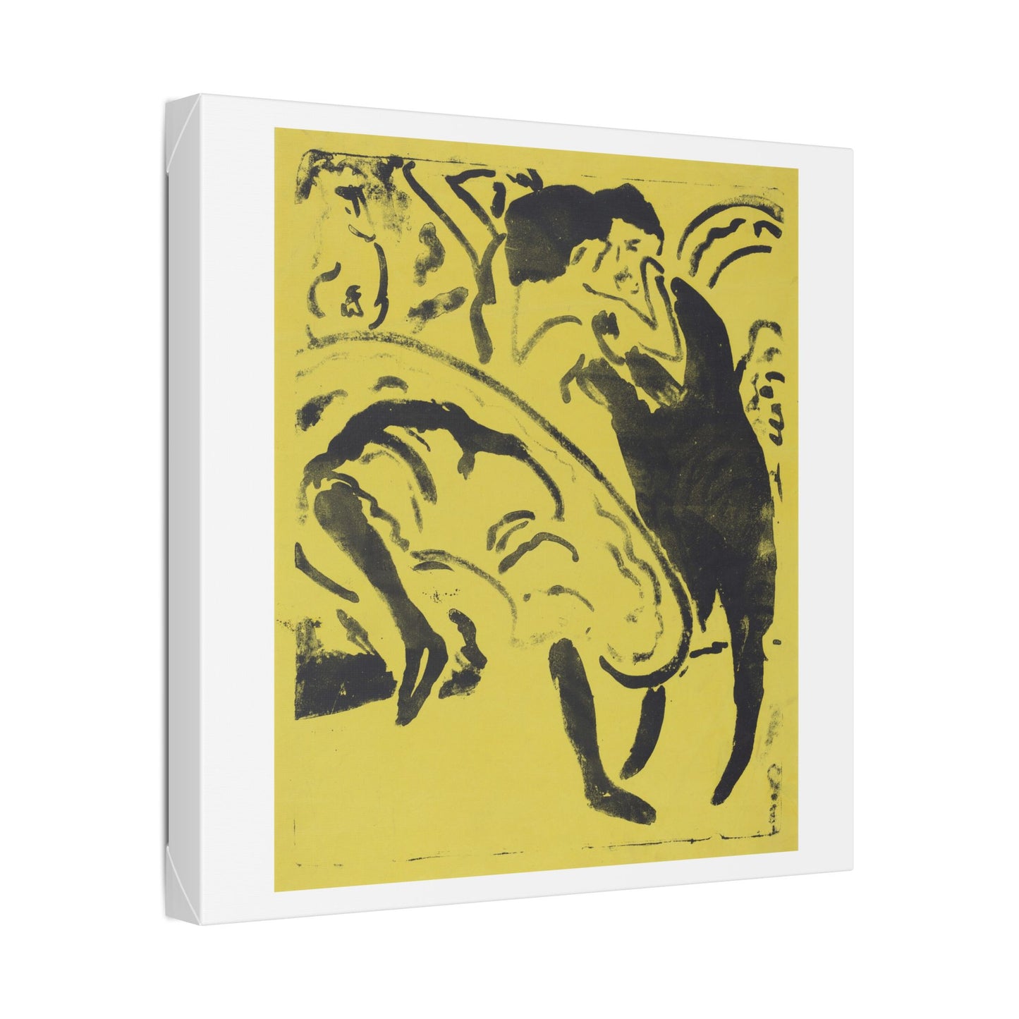 Dancing Couple (1909) by Ernst Ludwig Kirchner, from the Original, Canvas Art Print