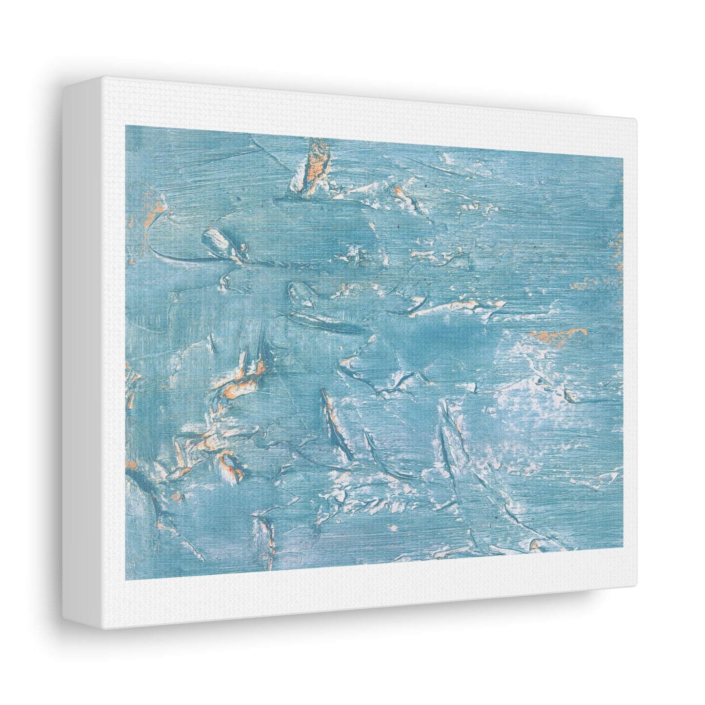 Abstract Blue Waves Watercolour, Art Print on Satin Canvas
