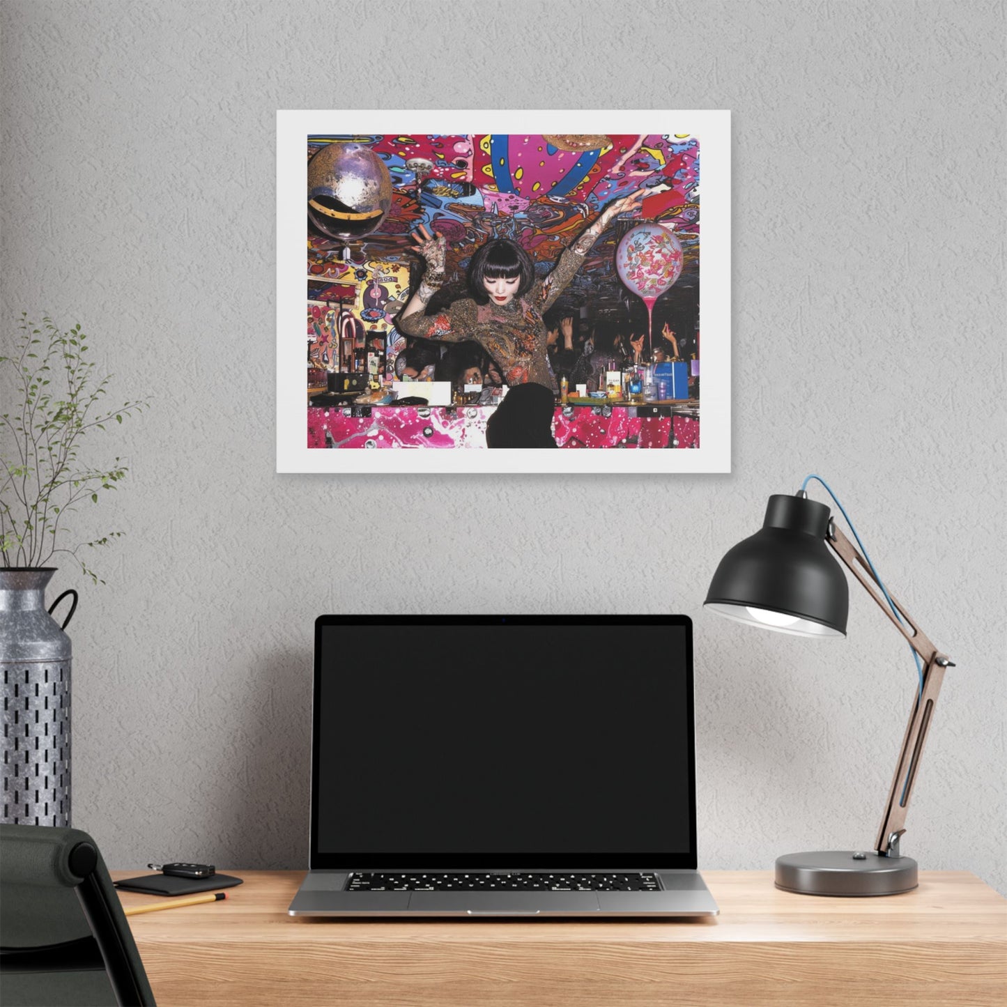 Psychedelic Japan VI Abstract Art 'Designed by 'AI Canvas Art Print