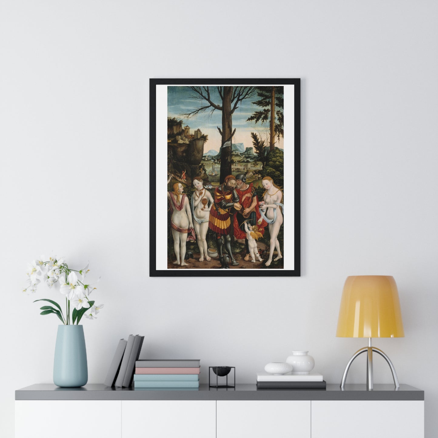 The Dream of Paris (1536) by Matthias Gerung, from the Original, Framed Art Print