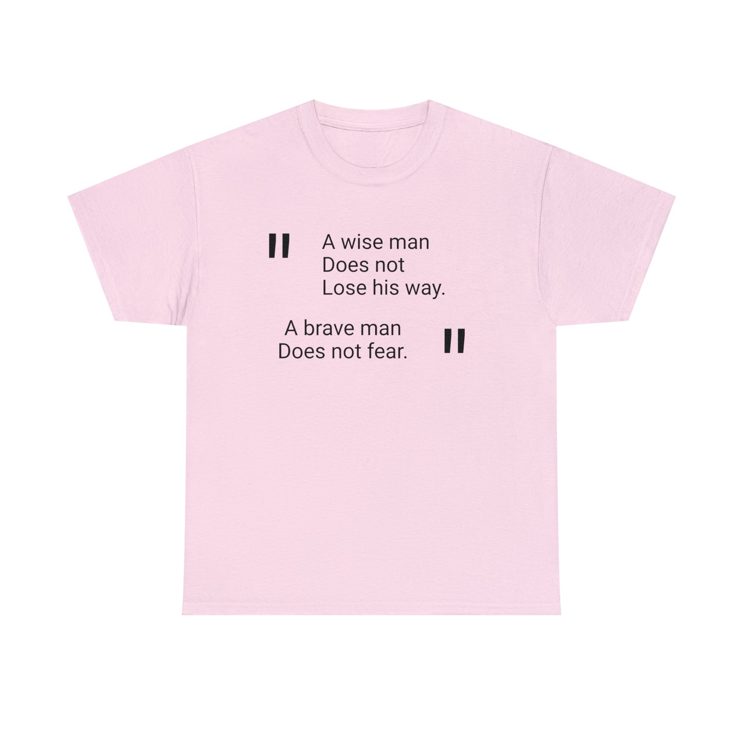 A Wise Man Does Not Lose His Way. A Brave Man Does Not Fear T-Shirt