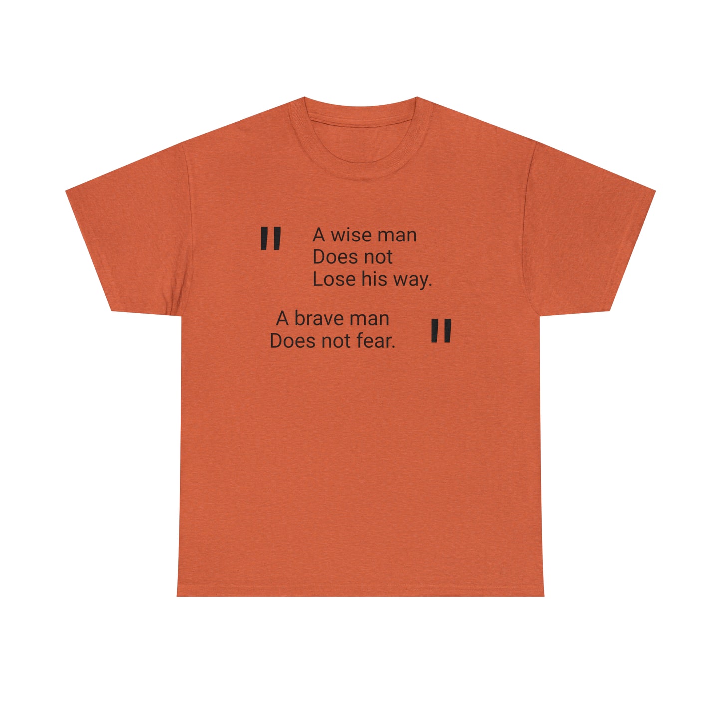 A Wise Man Does Not Lose His Way. A Brave Man Does Not Fear T-Shirt