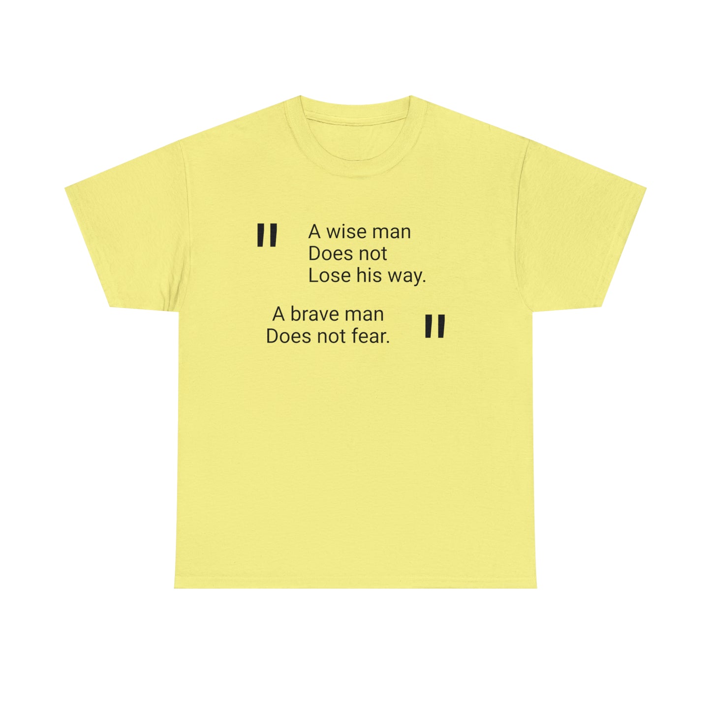 A Wise Man Does Not Lose His Way. A Brave Man Does Not Fear T-Shirt