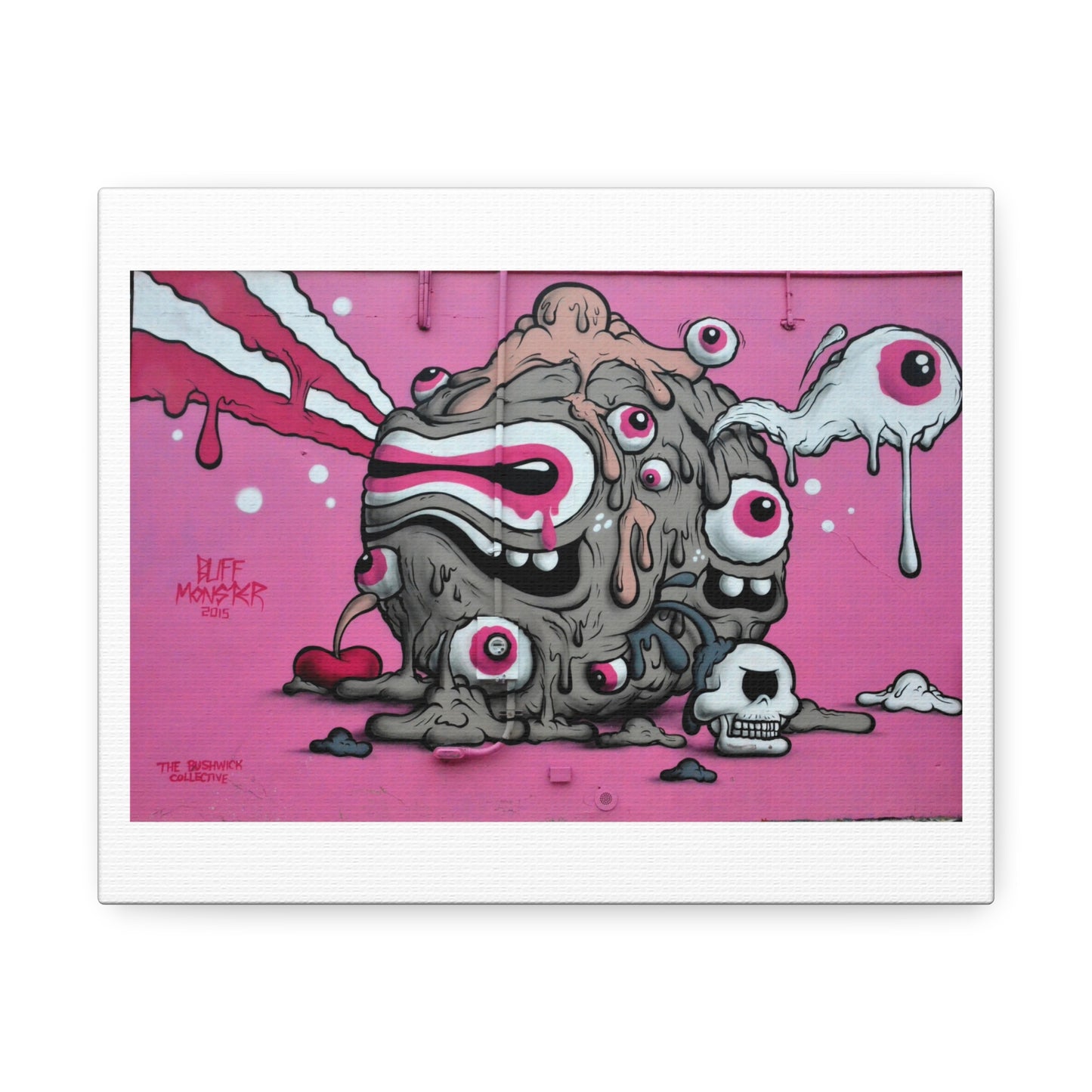 Graffiti Art 'Buff Monster' (2015) for the Bushwick Collective Block Party, Brooklyn, New York, Art Print on Canvas