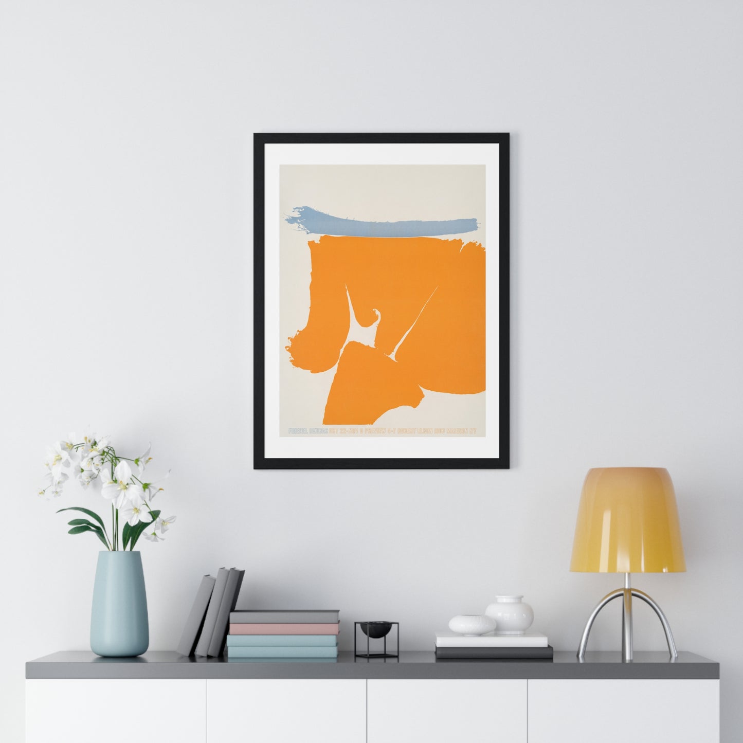 Friedel Dzubas (1960) Vintage Poster by Robert Elkon Gallery, from the Original, Wooden Framed Print