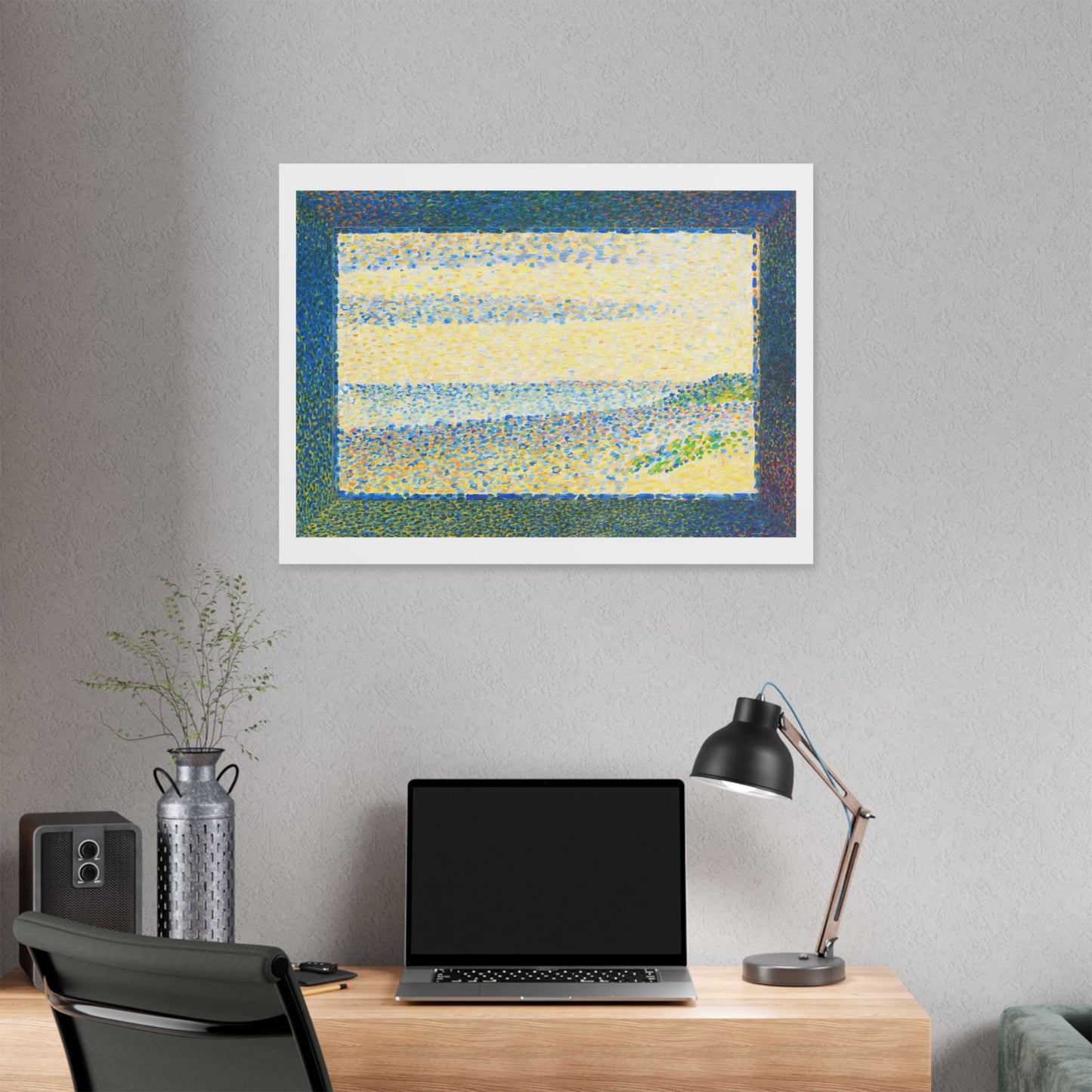 Seascape (Gravelines) by Georges Seurat (1890) from the Original, Canvas Art Print