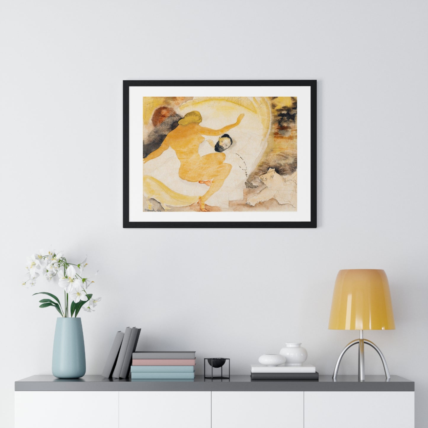 Nana and Count Muffat (1916) by Charles Demuth, from the Original, Framed Print
