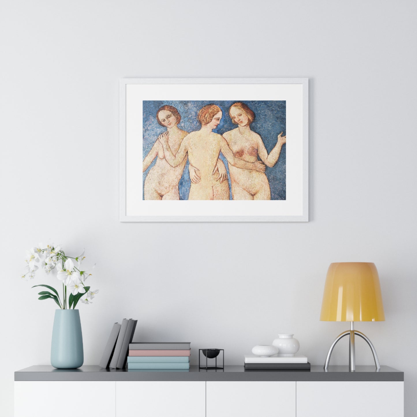 Nude Vintage Art 'The Three Graces' (circa 1509) by Bernardino Pinturicchio, from the Original, Framed Art Print