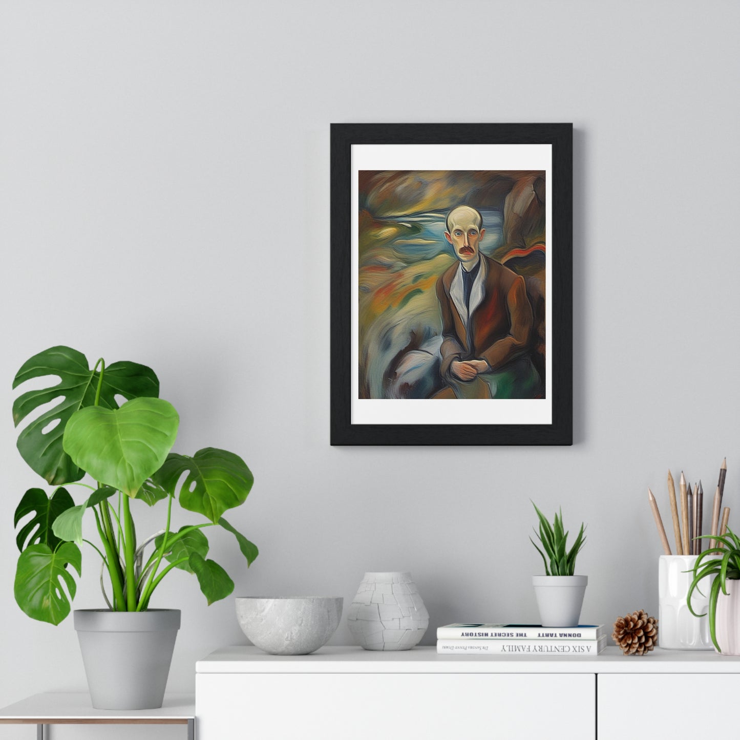 A Mind Adrift, Abstract Art 'Designed by AI', Framed Print