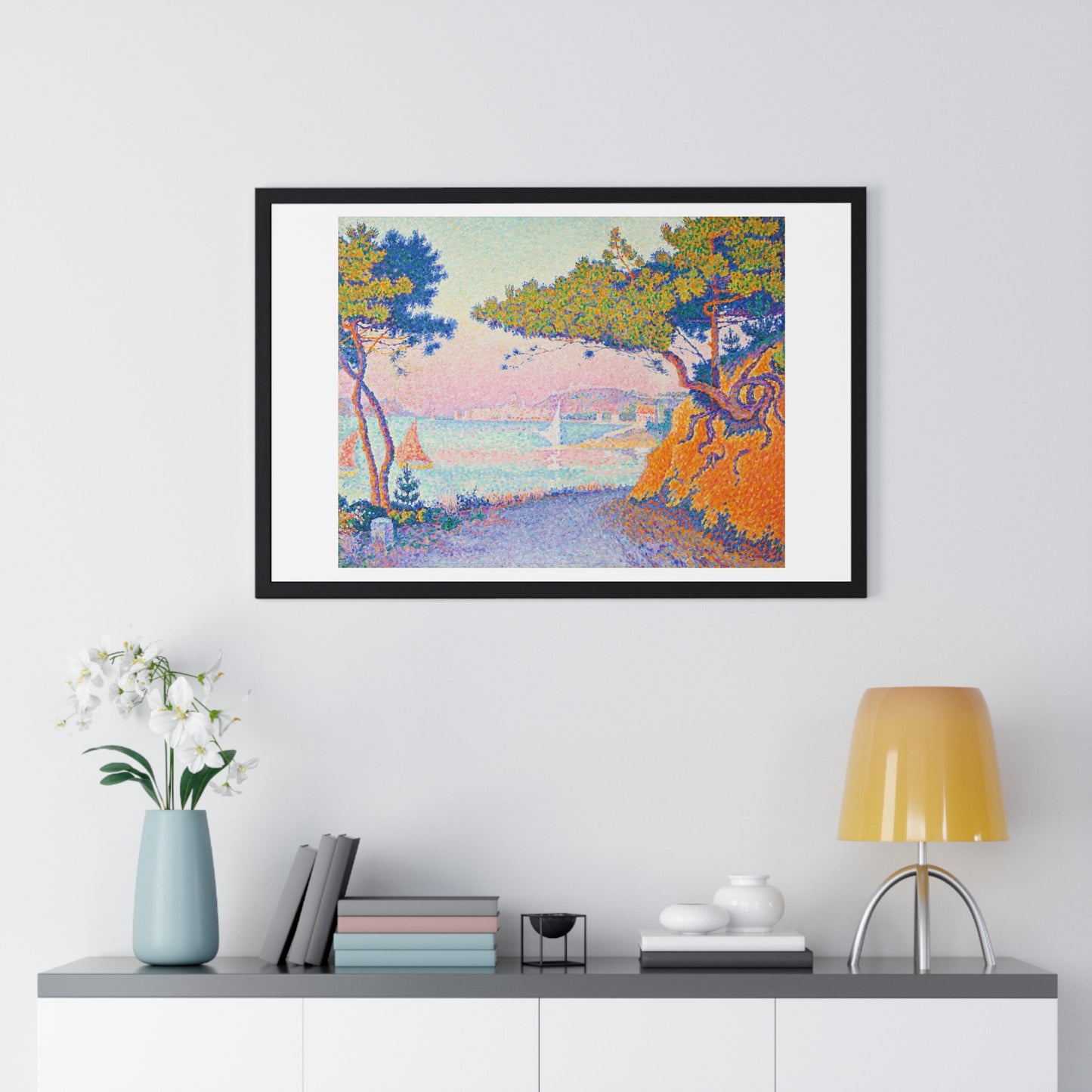 Golfe Juan (1896) Vintage Painting by Paul Signac, from the Original, Framed Art Print