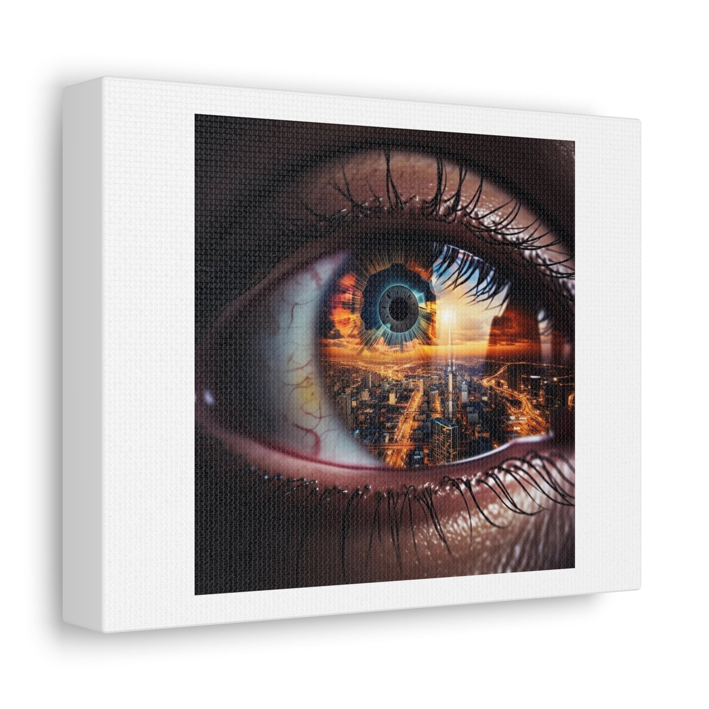 Human Eye is the Window to the World, Abstract Art IV 'Designed by AI' Print on Canvas