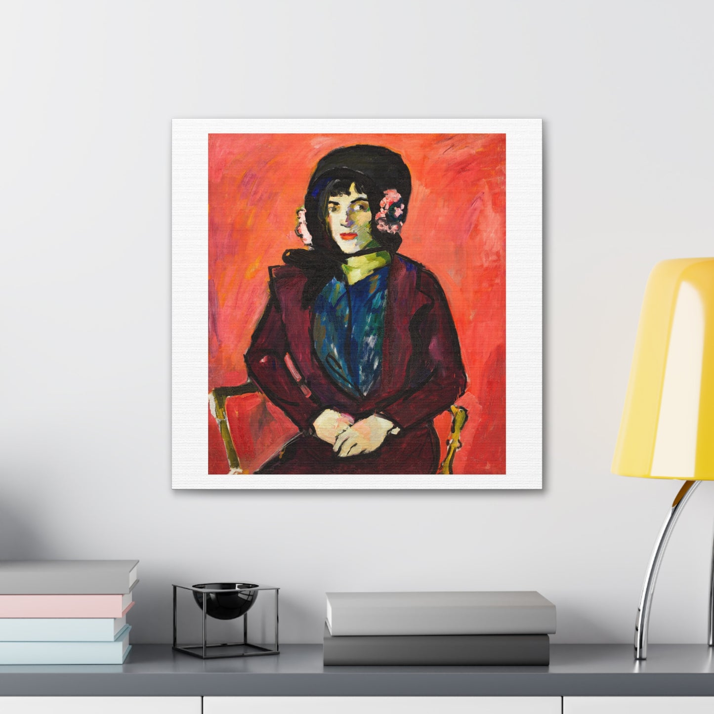 Portrait of a Girl (1909–1914) by Henry Lyman Sayen, from the Original, Print on Canvas