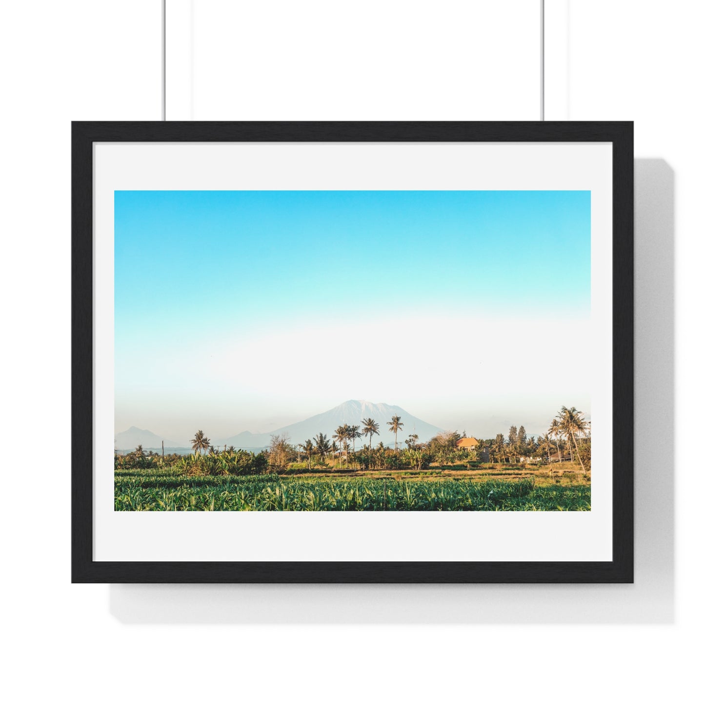 Holy Volcano Agung, Bali Island, Indonesia, Photographer Unknown, from the Original, Framed Print
