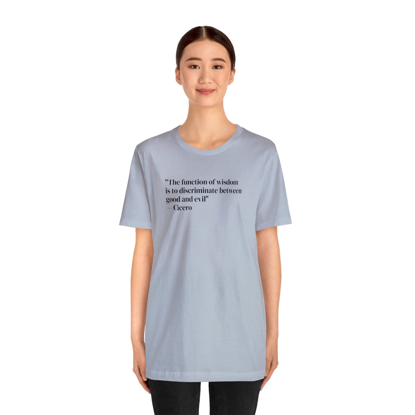 The Function of Wisdom is to Discriminate Between Good and Evil, Soft Jersey T-Shirt