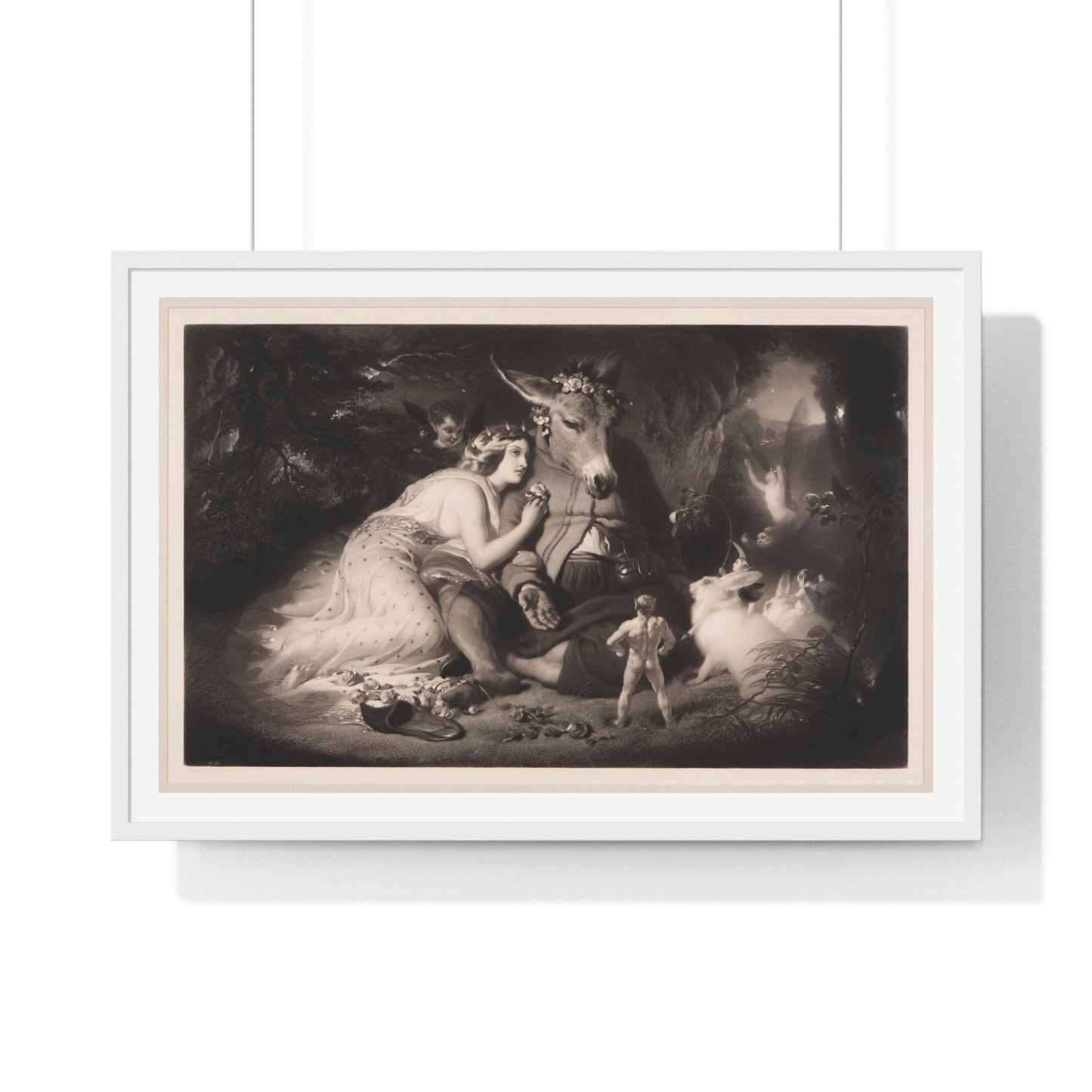 A Midsummer Night's Dream (1857) Engraving by Samuel Cousins from the Original, Framed Art Print
