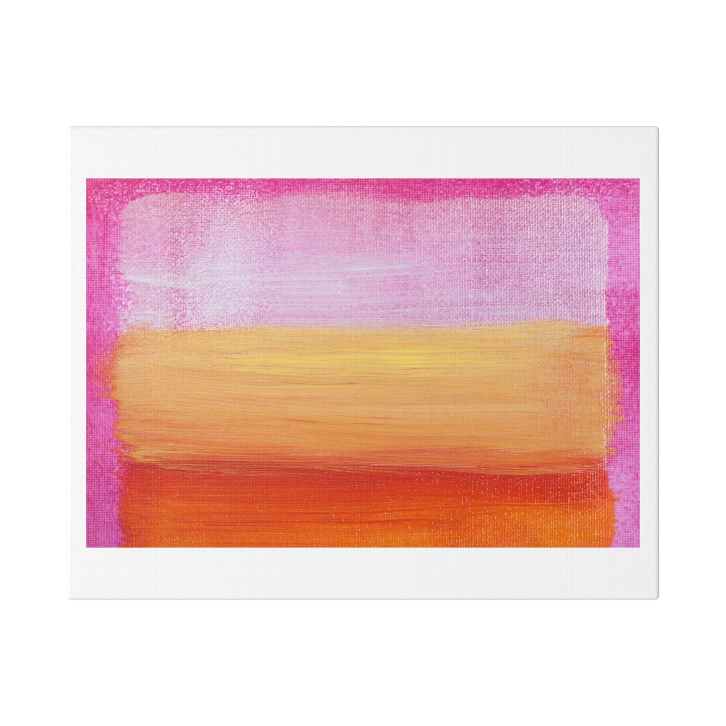 Pink Abstract Palette Knife Painting, Canvas Art Print