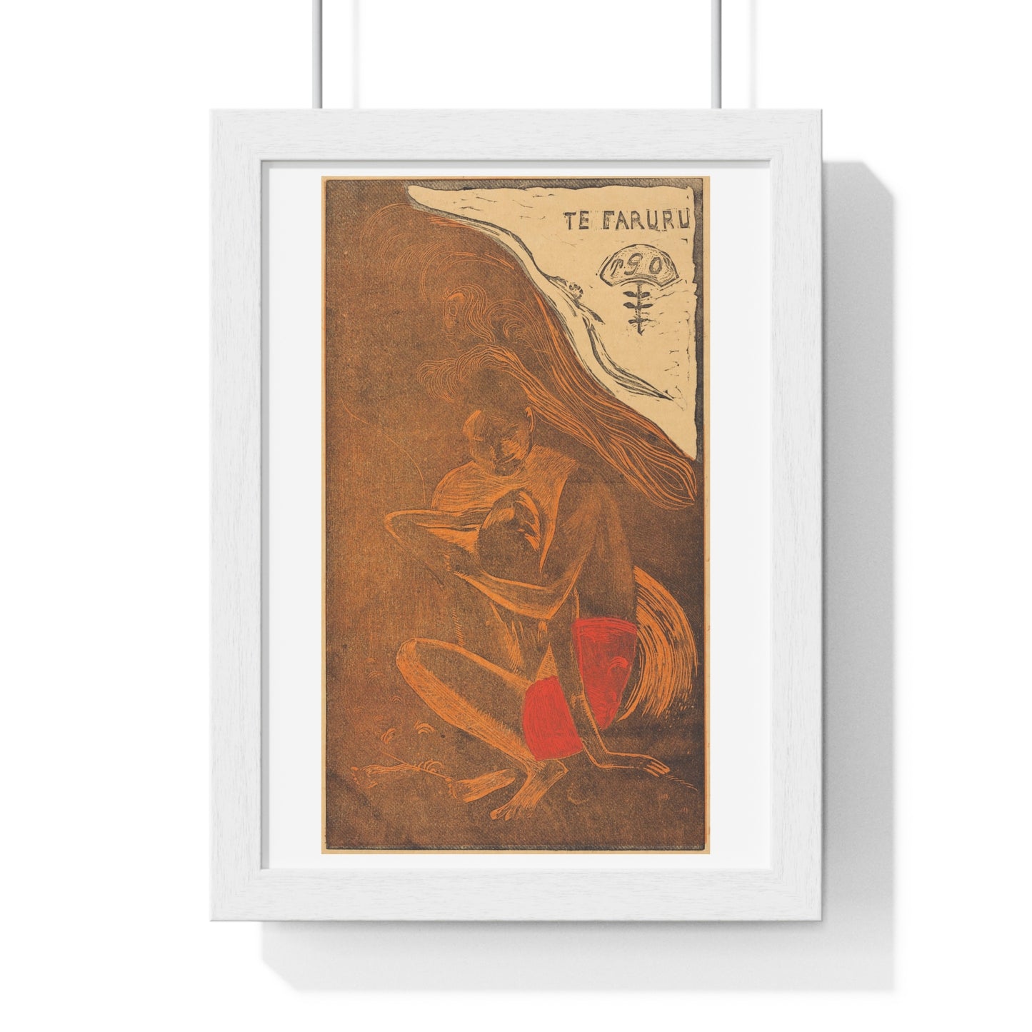 Te Faruru 'They are Making Love Here' (1894-1895) by Paul Gauguin and Louis Roy, from the Original, Framed Art Print