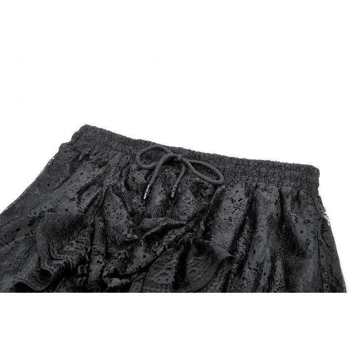 Dark in Love Sabina High-Low Sheer Lace Skirt in Black