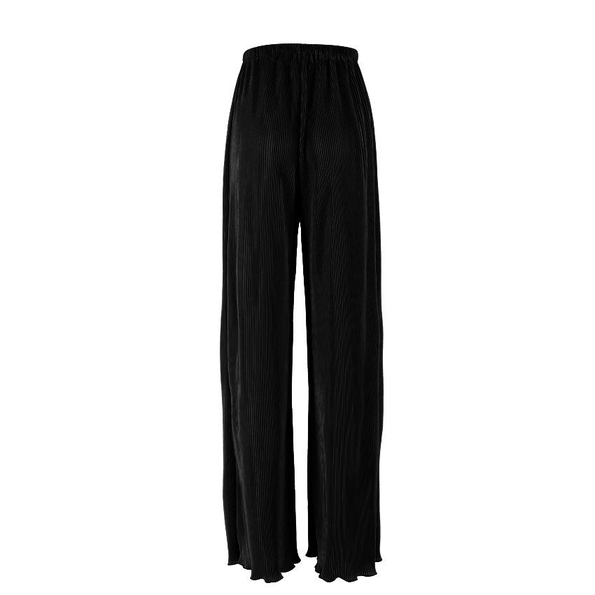 Long-Sleeve Woollen Fine RIb Knit Women's Pant Suit