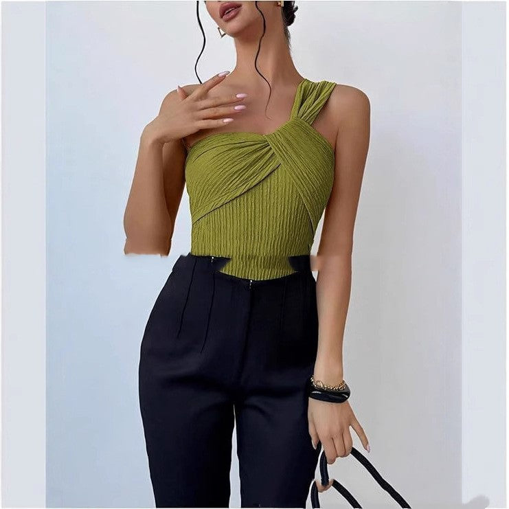 Vireous Women's Knitted Sleeveless Jumpsuit
