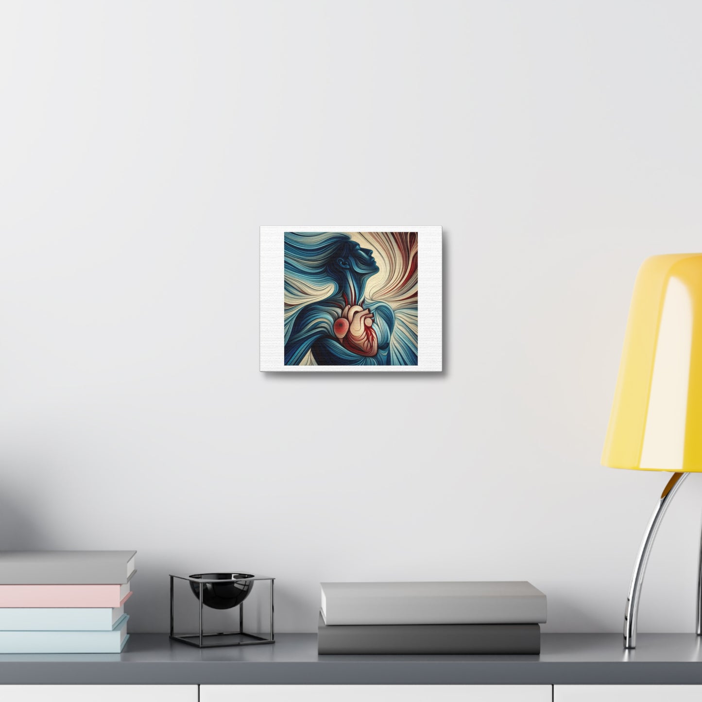 Your Heart is the Most Beautiful Thing About You 'Designed by AI' Art Print on Canvas
