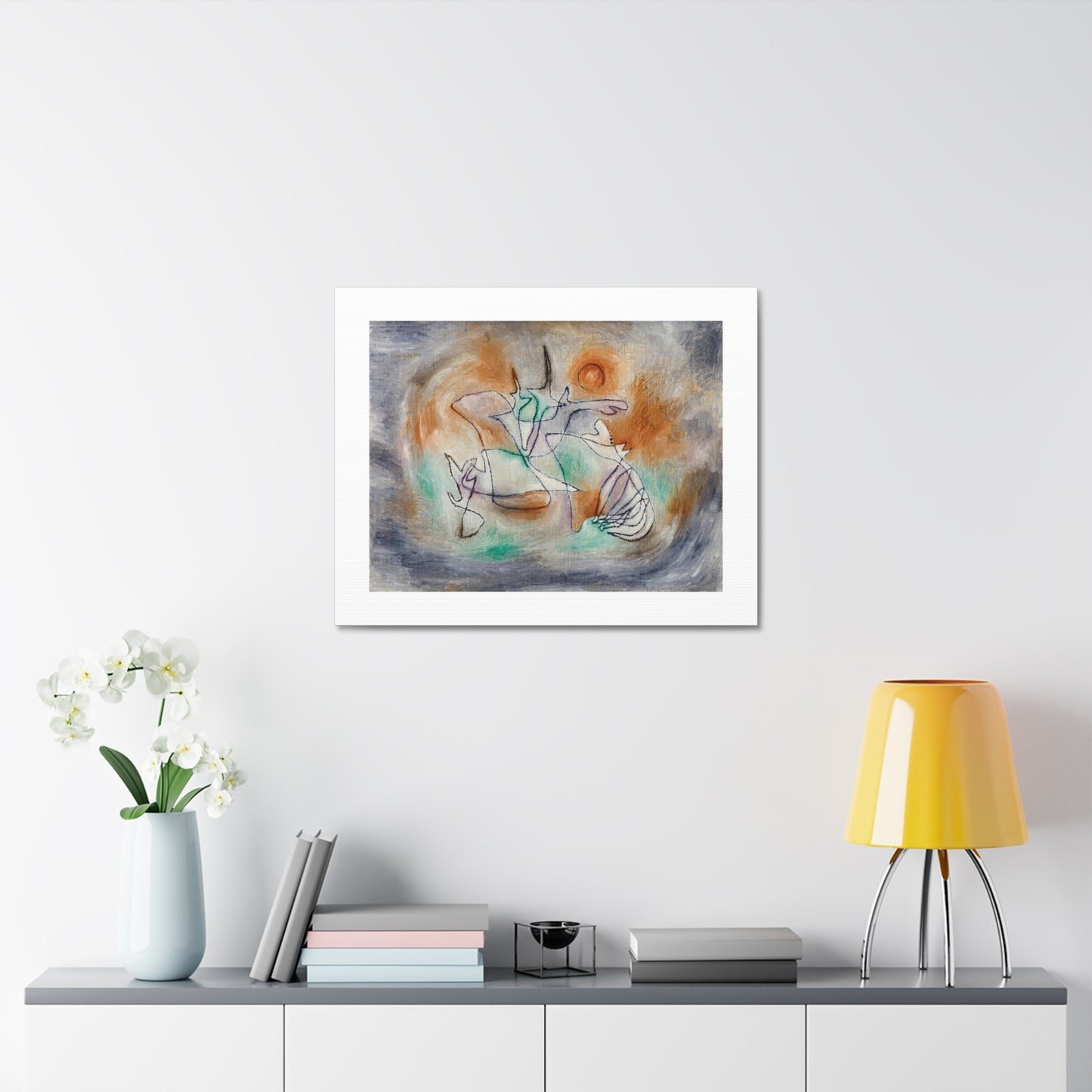 Howling Dog (1928) by Paul Klee from the Original, Art Print on Satin Canvas