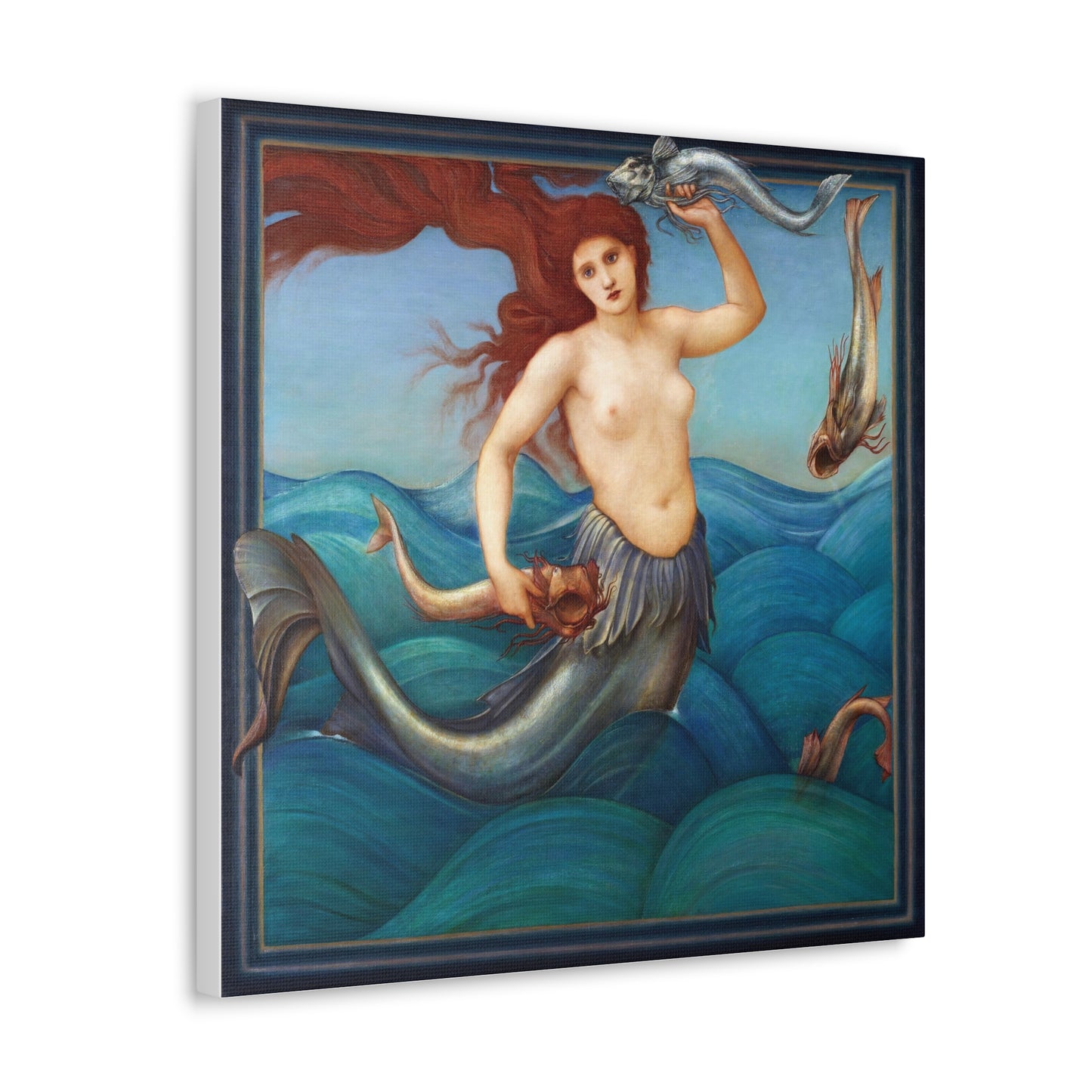 A Sea Nymph (1881) by Sir Edward Burne-Jones, from the Original, Art Print on Canvas