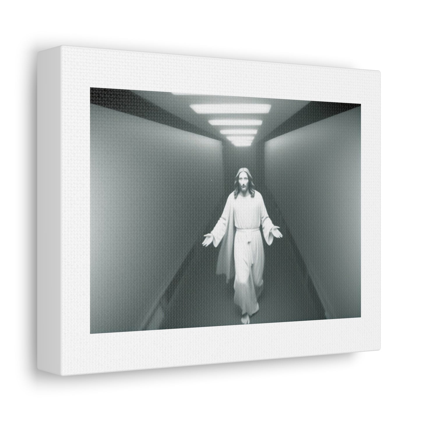 Jesus Caught on CCTV II 'Designed by AI' Art Print on Canvas