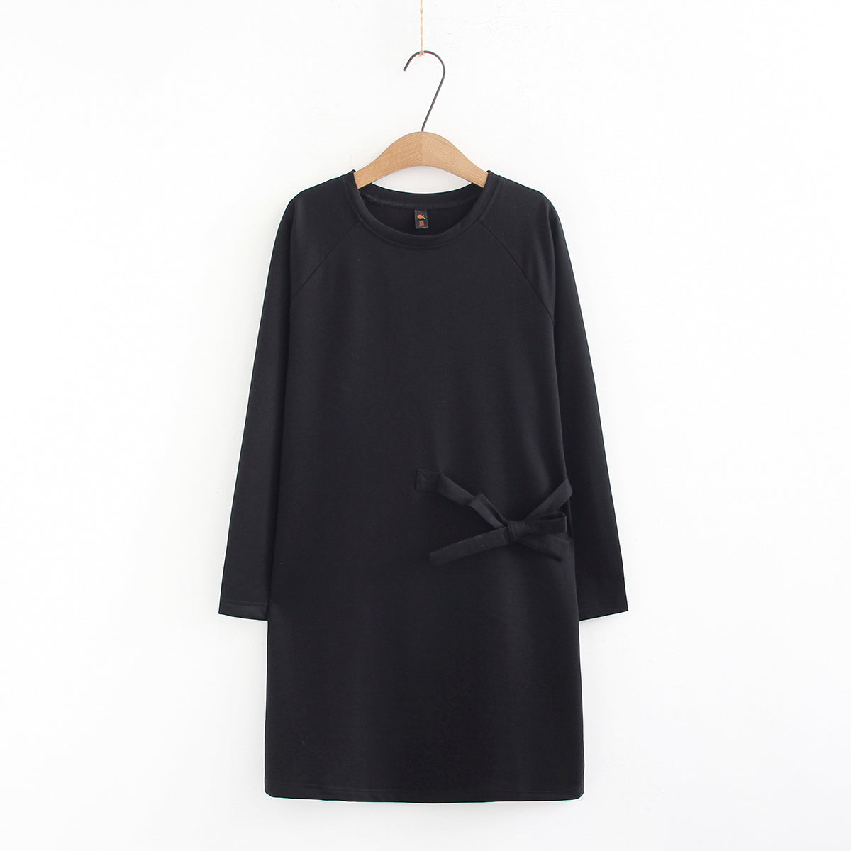 Vireous Round Neck Pullover Plus-Size Knitted Dress