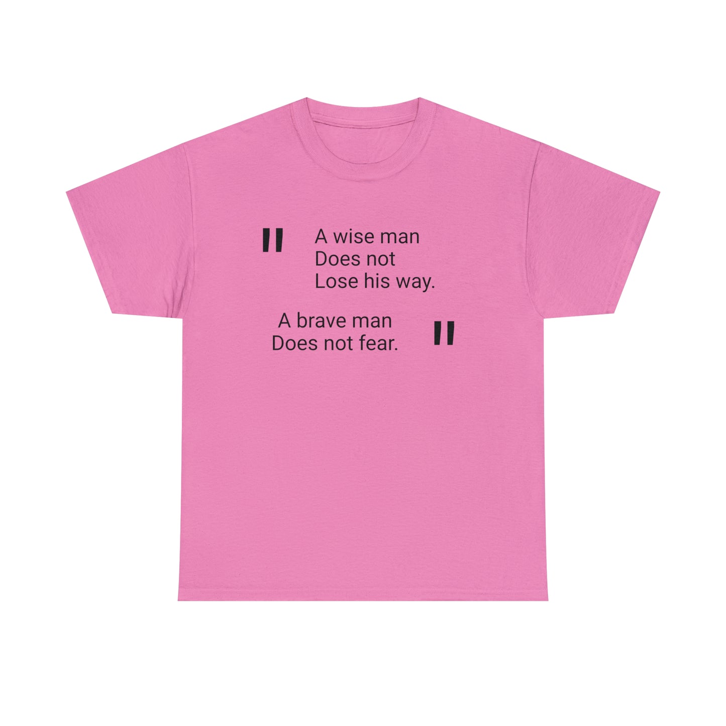A Wise Man Does Not Lose His Way. A Brave Man Does Not Fear T-Shirt