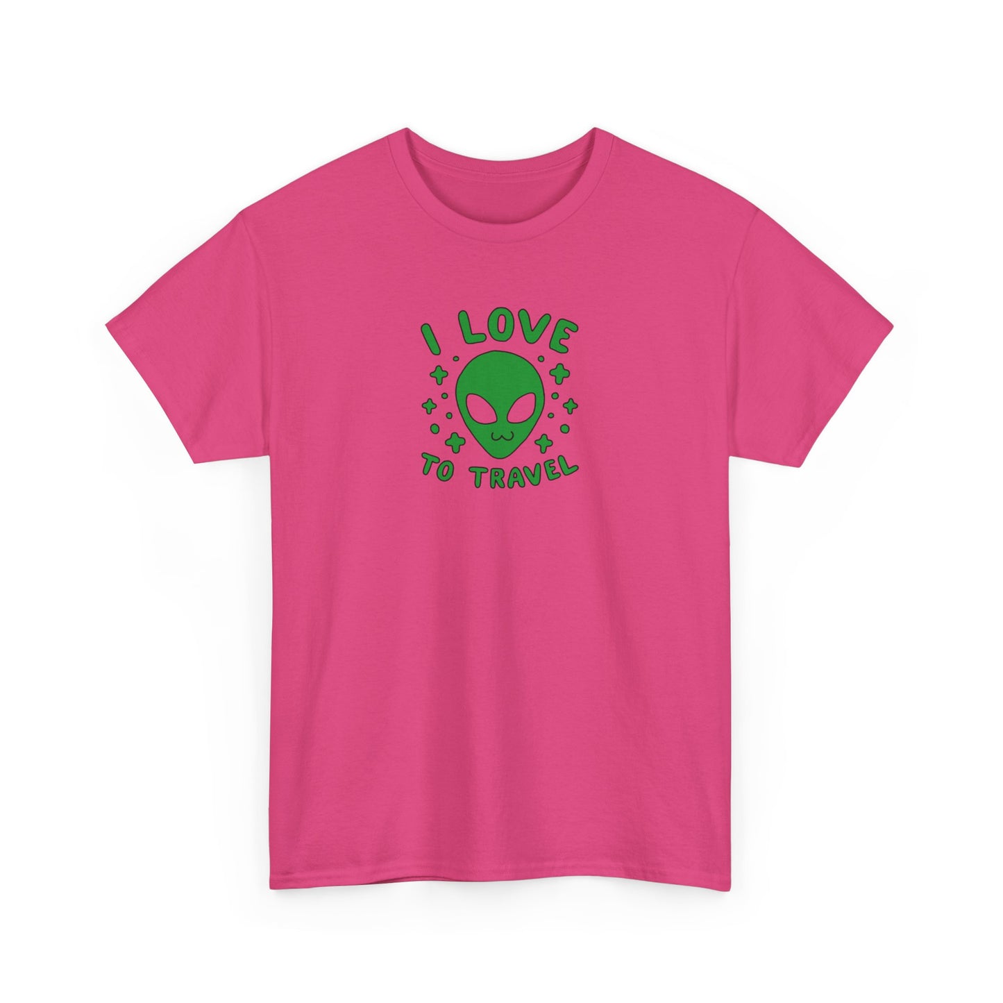 I Love To Travel, Alien Design T-Shirt
