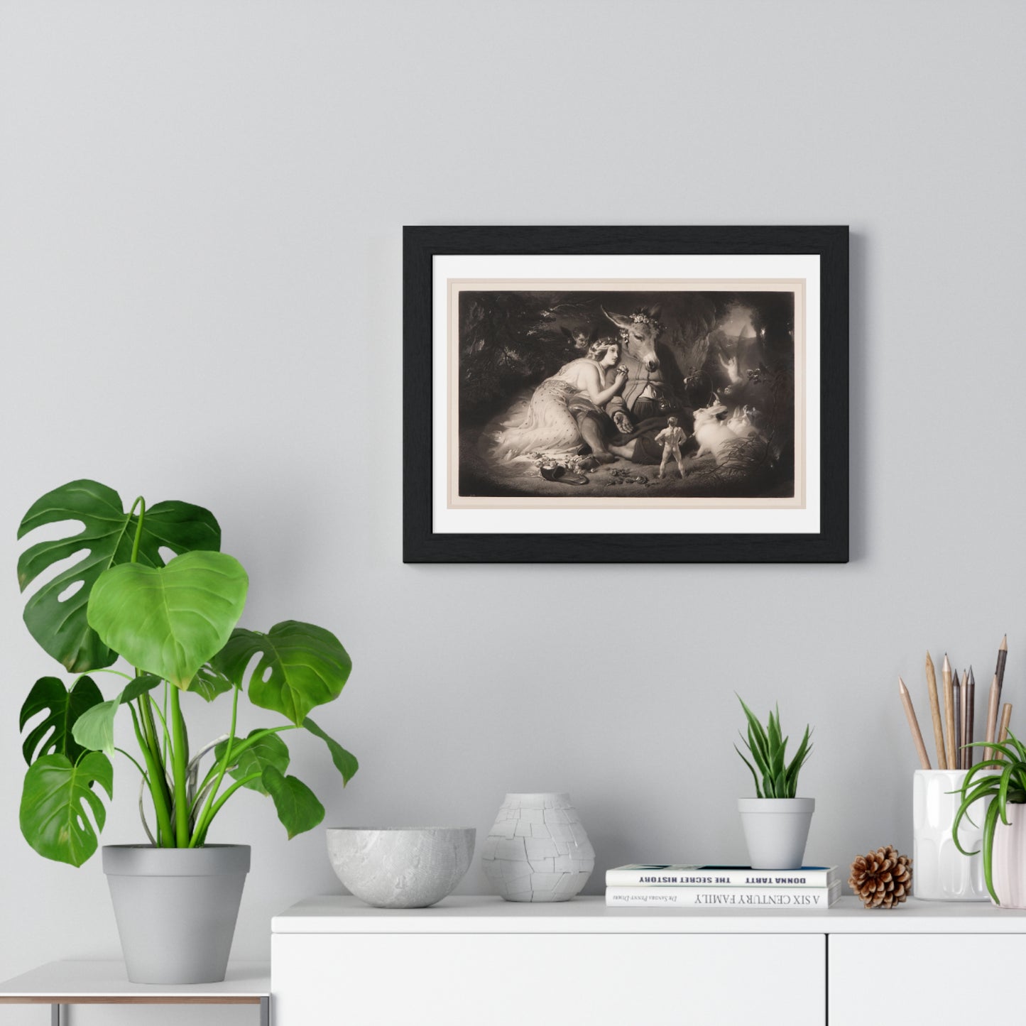 A Midsummer Night's Dream (1857) Engraving by Samuel Cousins from the Original, Framed Art Print