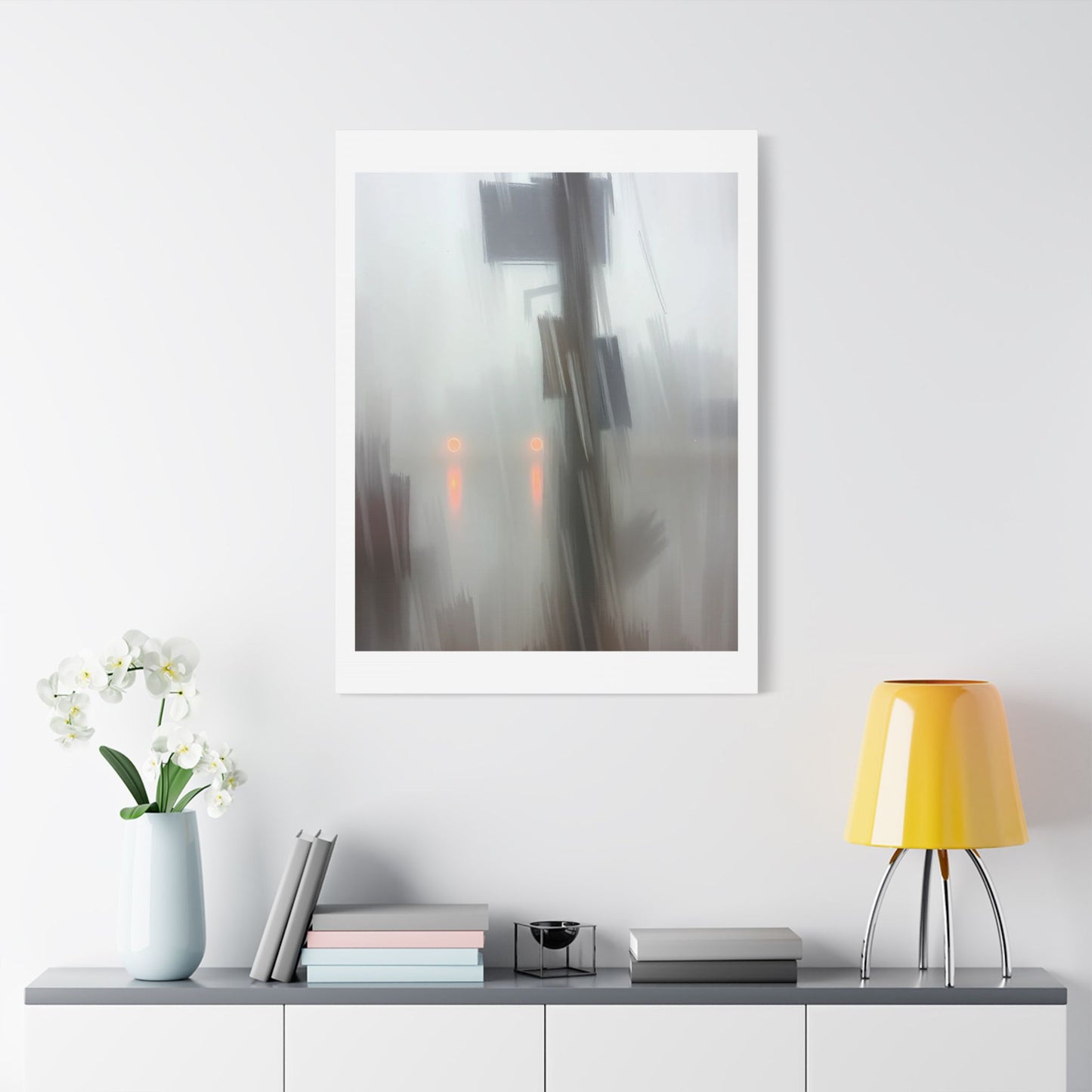 Faded Pastel Abstract Decor Art VI 'Designed by AI' Print on Canvas