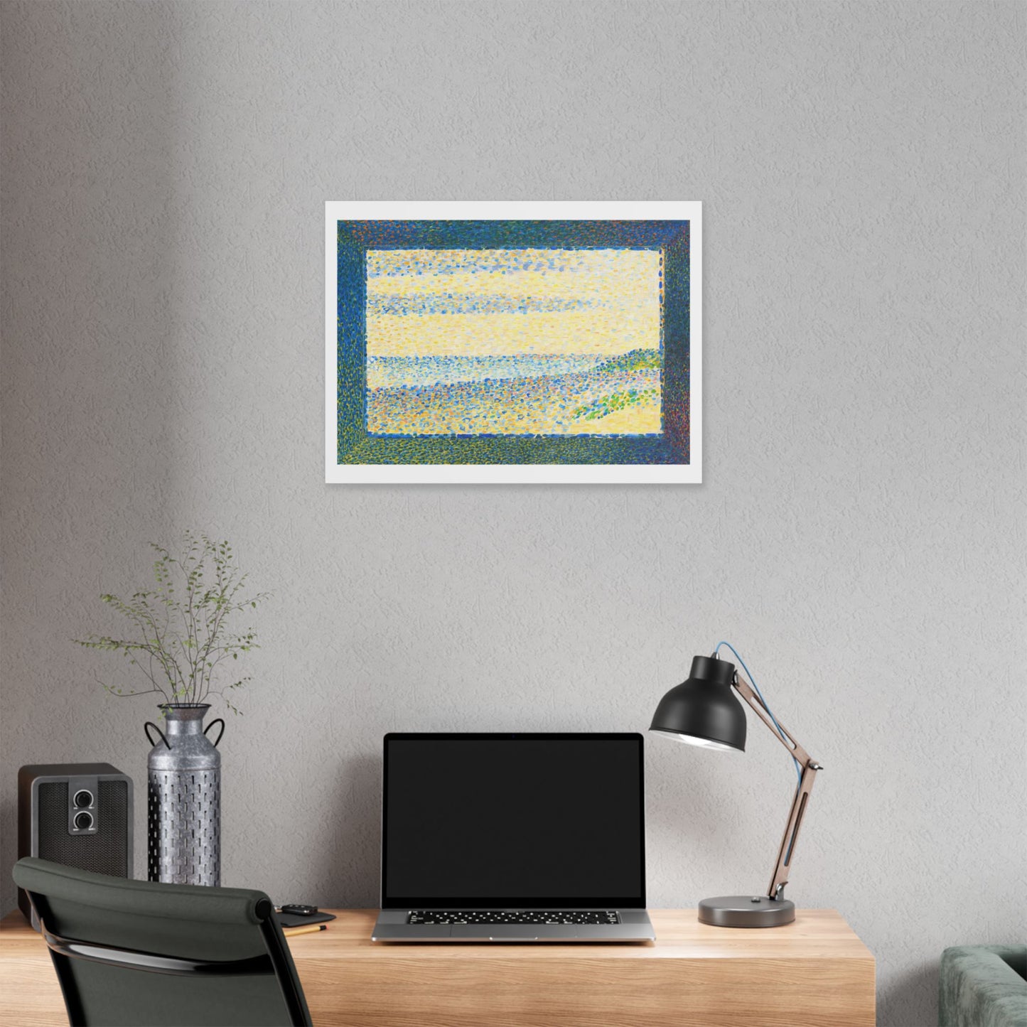 Seascape (Gravelines) by Georges Seurat (1890) from the Original, Canvas Art Print