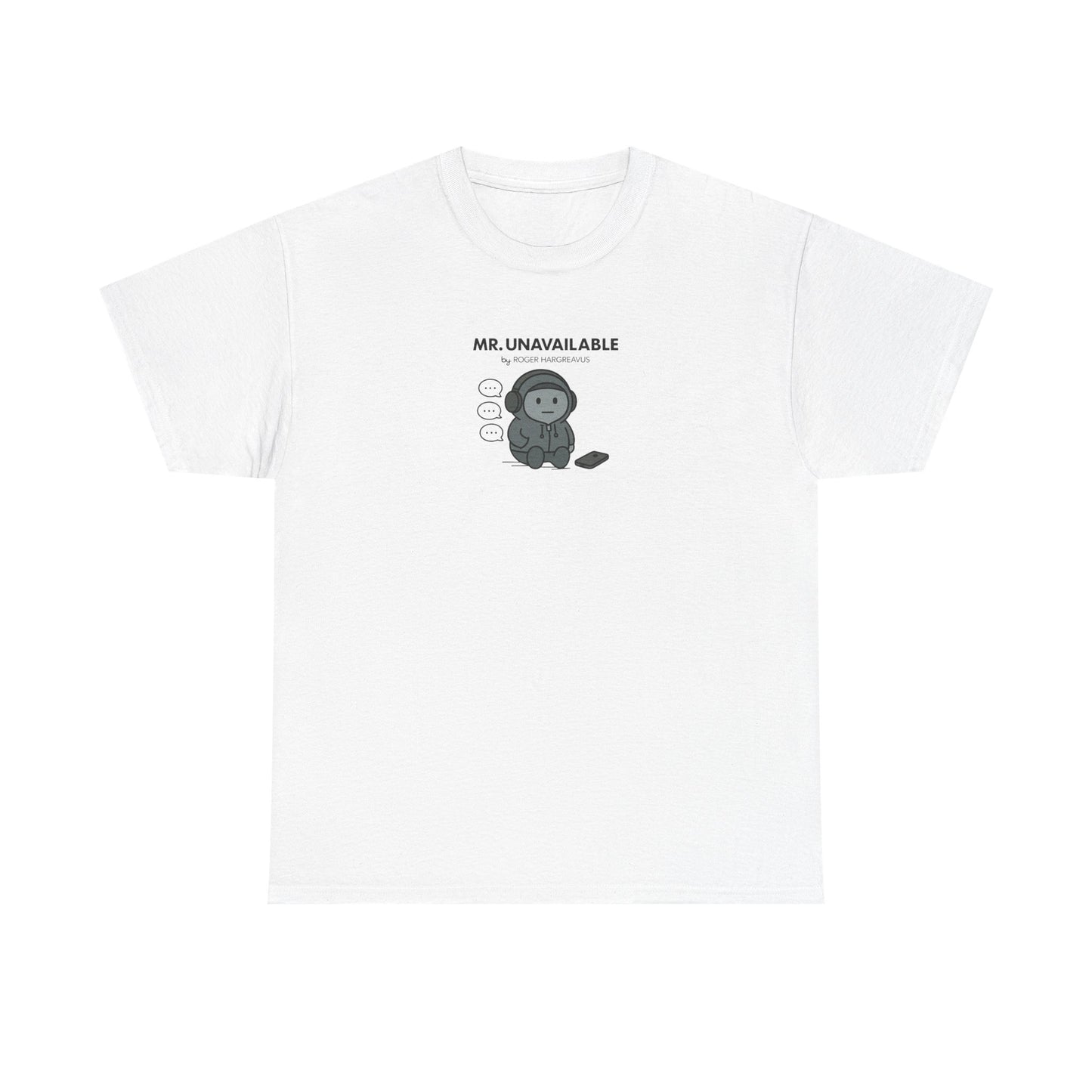 Mr Unavailable, Funny Mr Men Cartoon Art T-Shirt