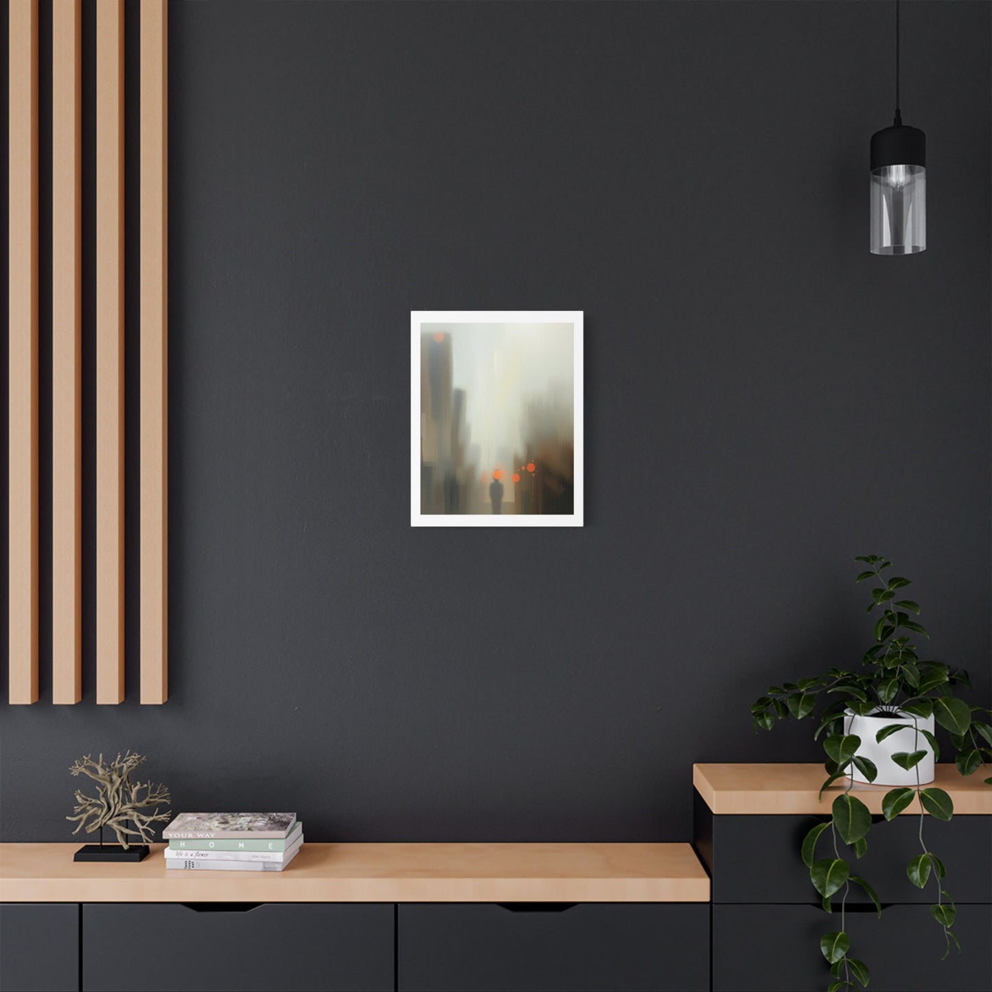 Faded Pastel Abstract Decor Art II 'Designed by AI' Print on Canvas