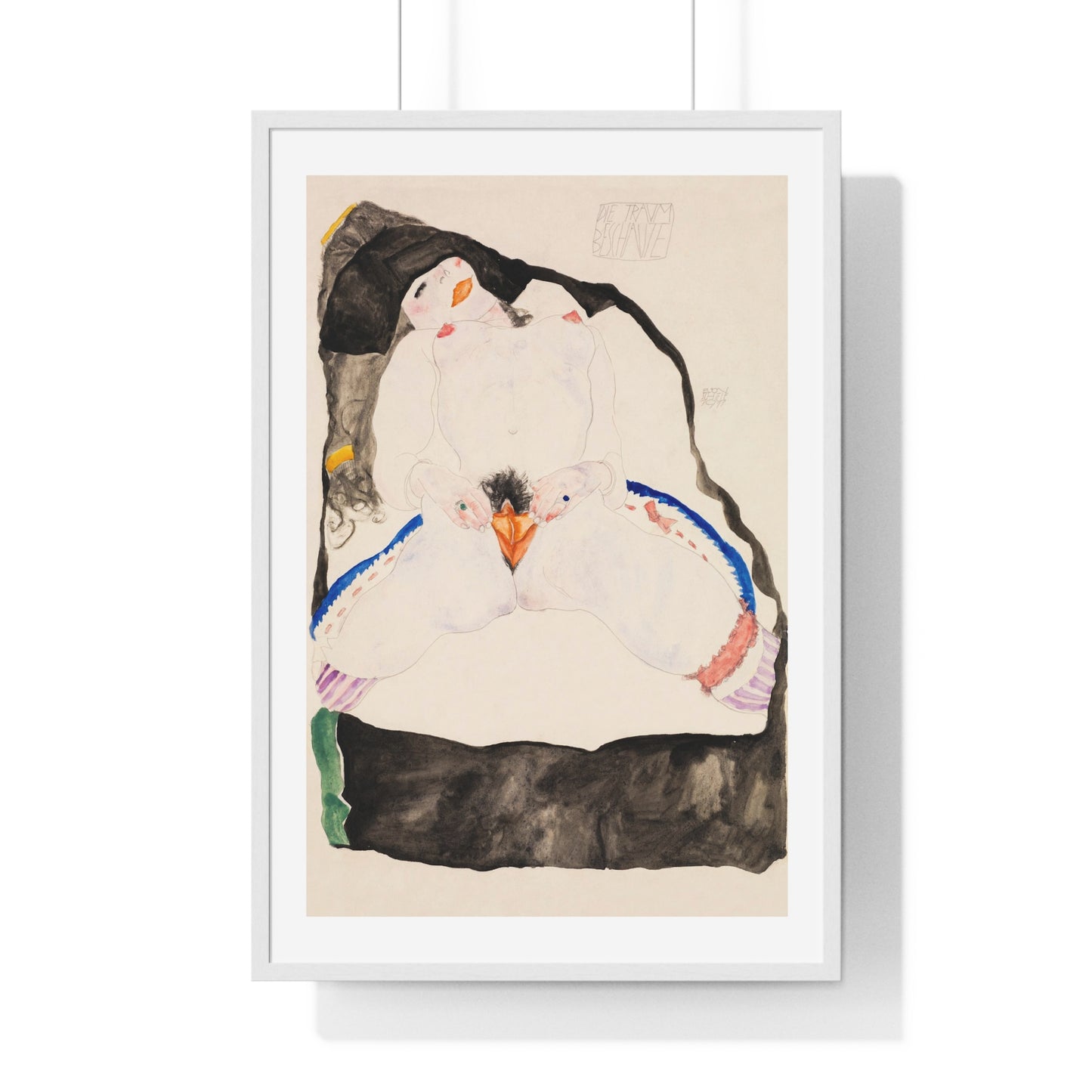 Observed in a Dream (1911) by Egon Schiele, from the Original, Framed Art Print