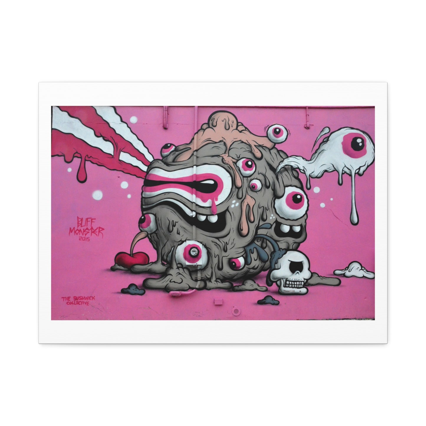 Graffiti Art 'Buff Monster' (2015) for the Bushwick Collective Block Party, Brooklyn, New York, Art Print on Canvas