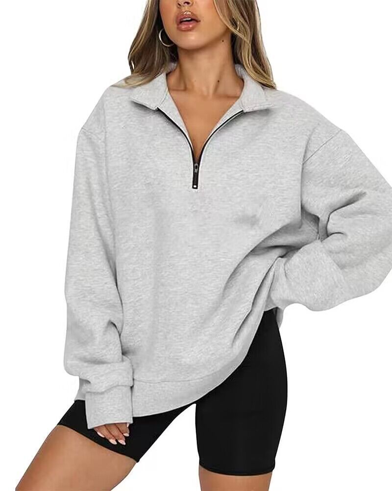 Vireous Turndown Collar Women's Sweatshirt, Multi Colours