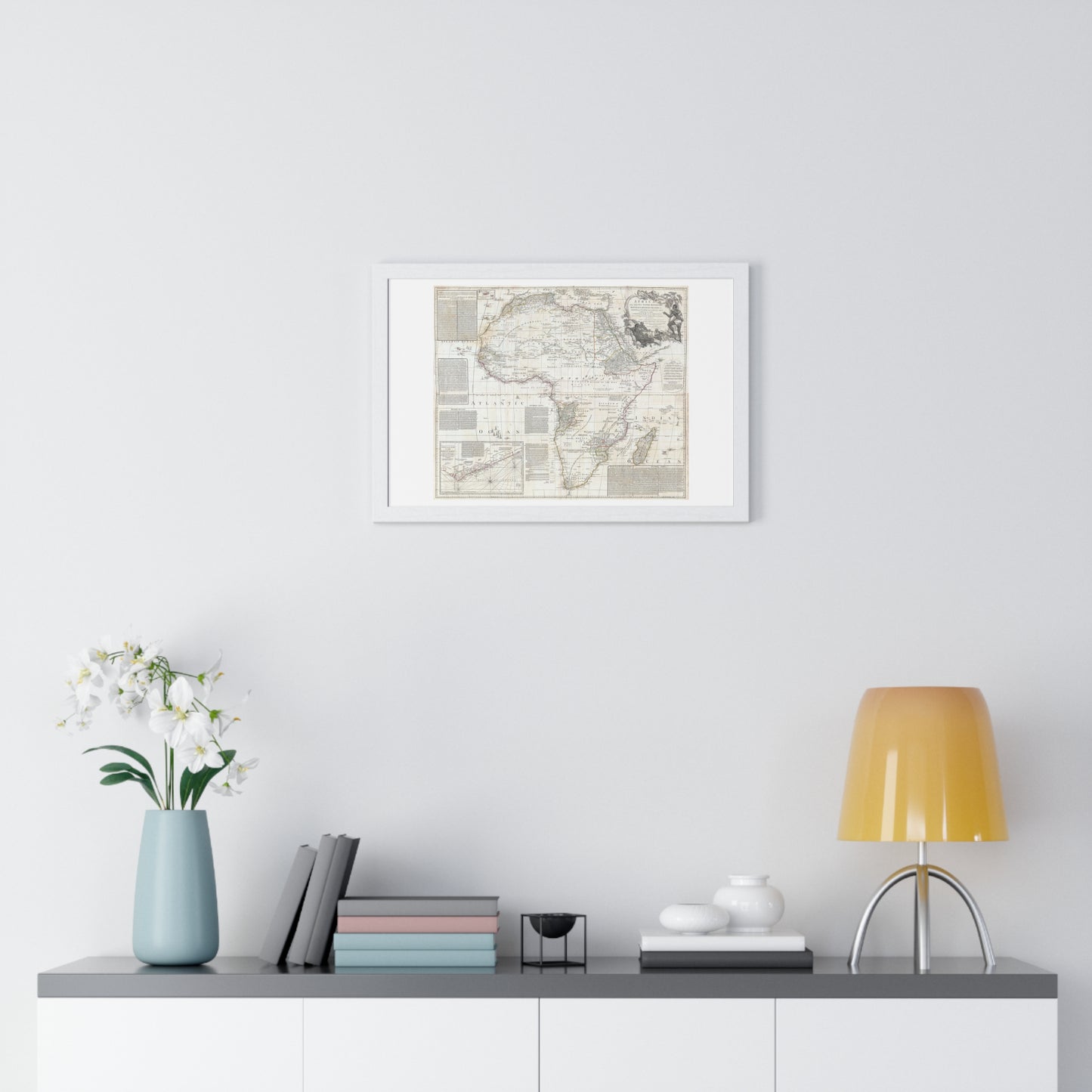 Historically Significant Map of Africa (1794) by Samuel Boulton, from the Original, Framed Art Print