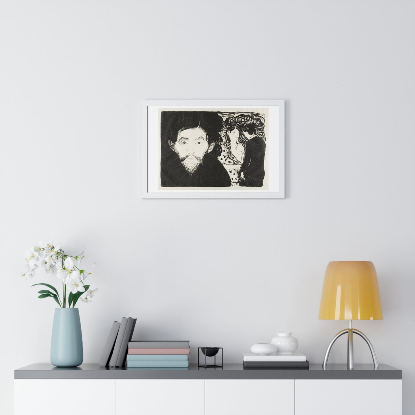 Jealousy I (1896) by Edvard Munch, from the Original, Framed Art Print