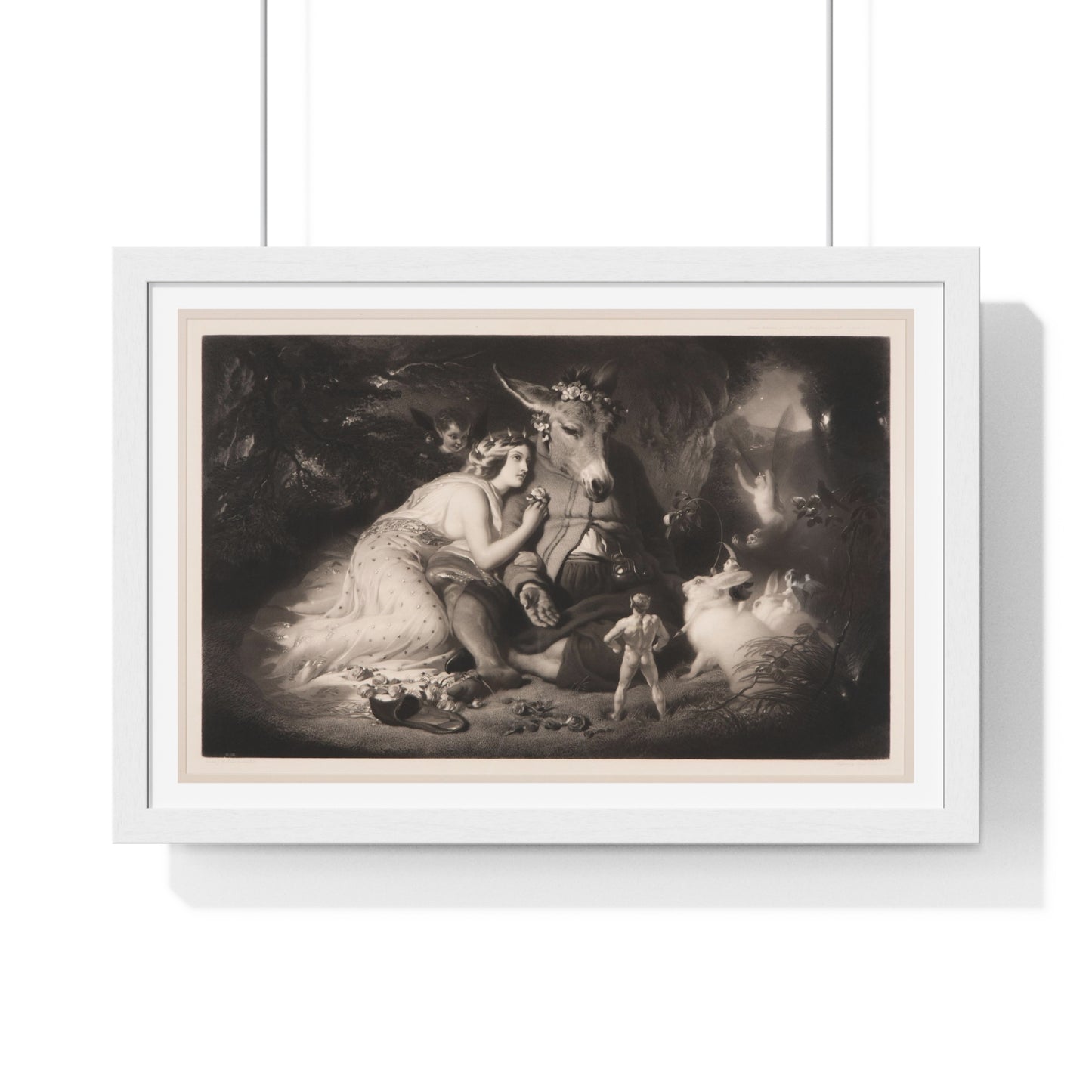 A Midsummer Night's Dream (1857) Engraving by Samuel Cousins from the Original, Framed Art Print
