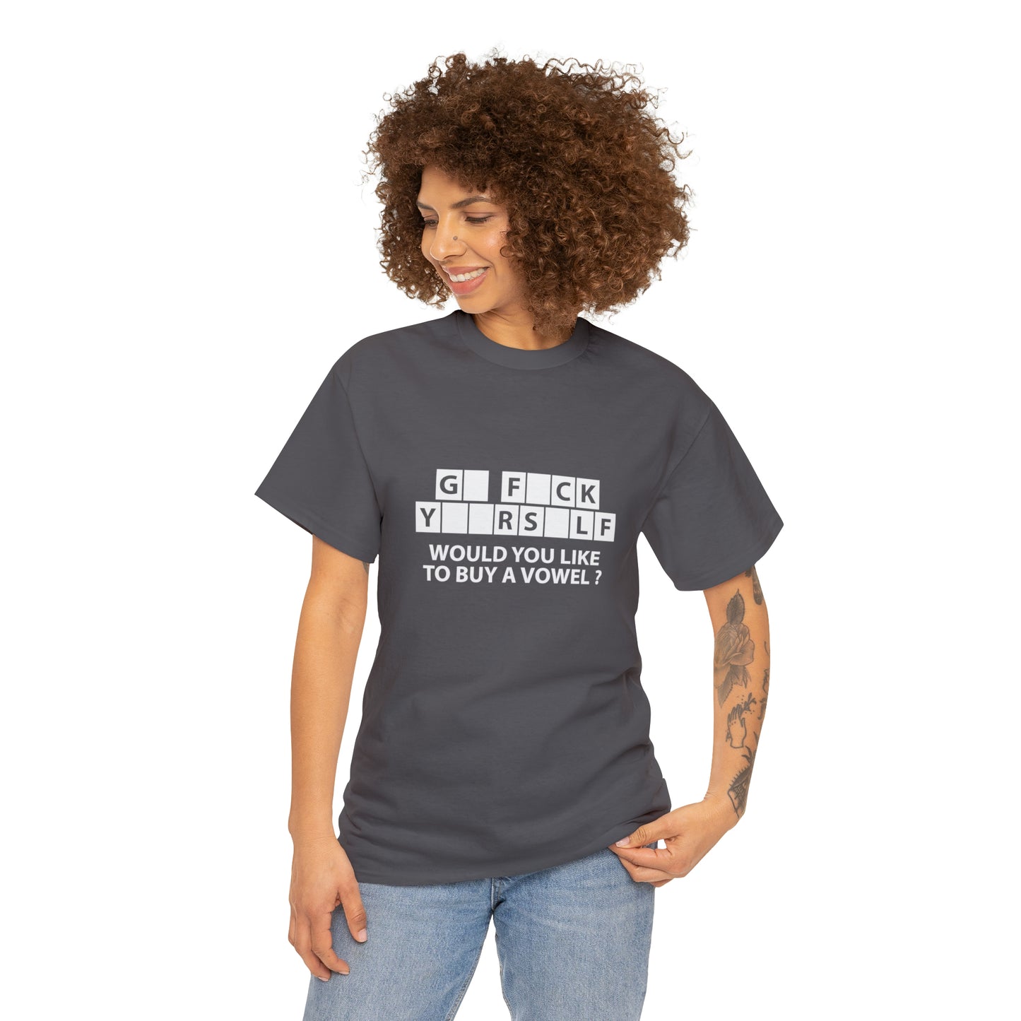 Would You Like To Buy a Vowel? Sarcastic Funny T-Shirt