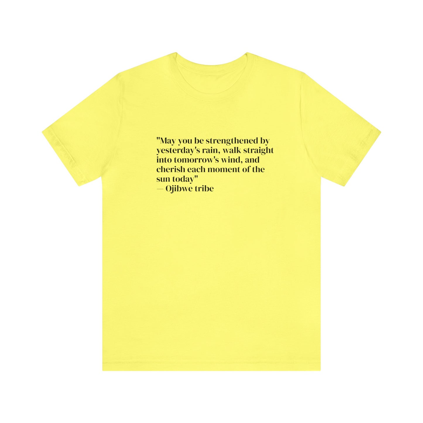 'Gratitude' Ojibwe Native American Tribe Quote, Soft Jersey T-Shirt