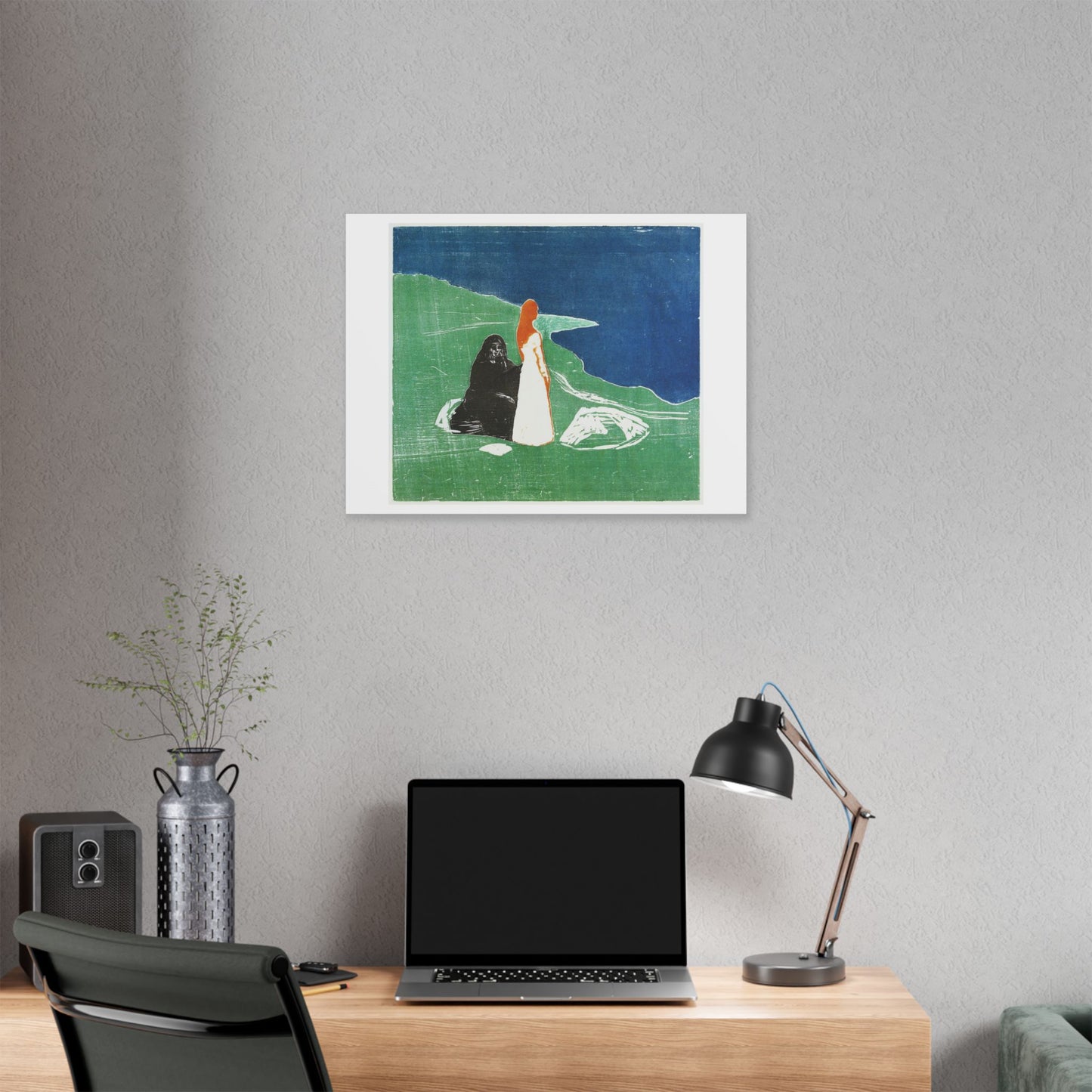 Two Women on the Shore (1898) by Edvard Munch, from the Original, Canvas Art Print
