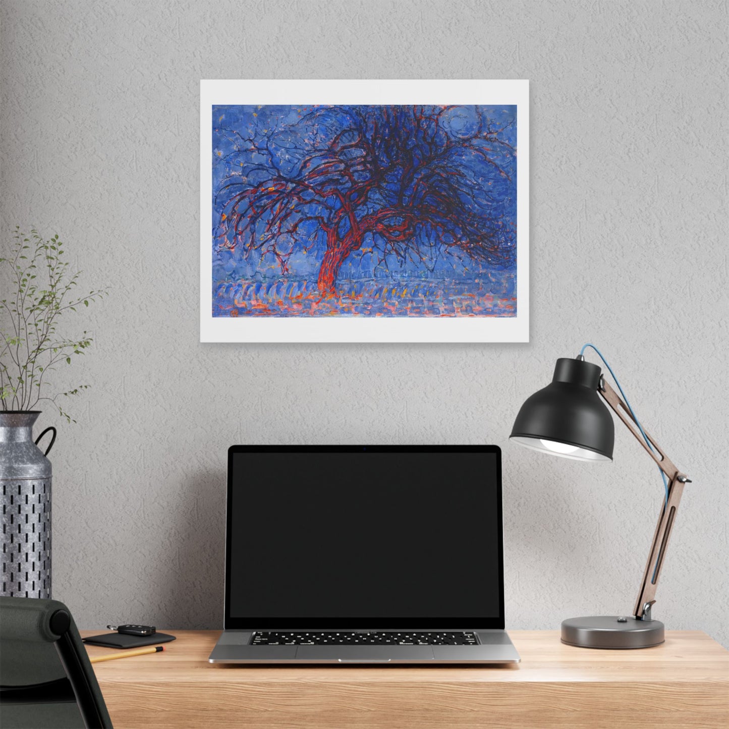 Evening, Red Tree 'Avond, De Rode Boom' (1908) by Piet Mondrian, from the Original, Canvas Art Print