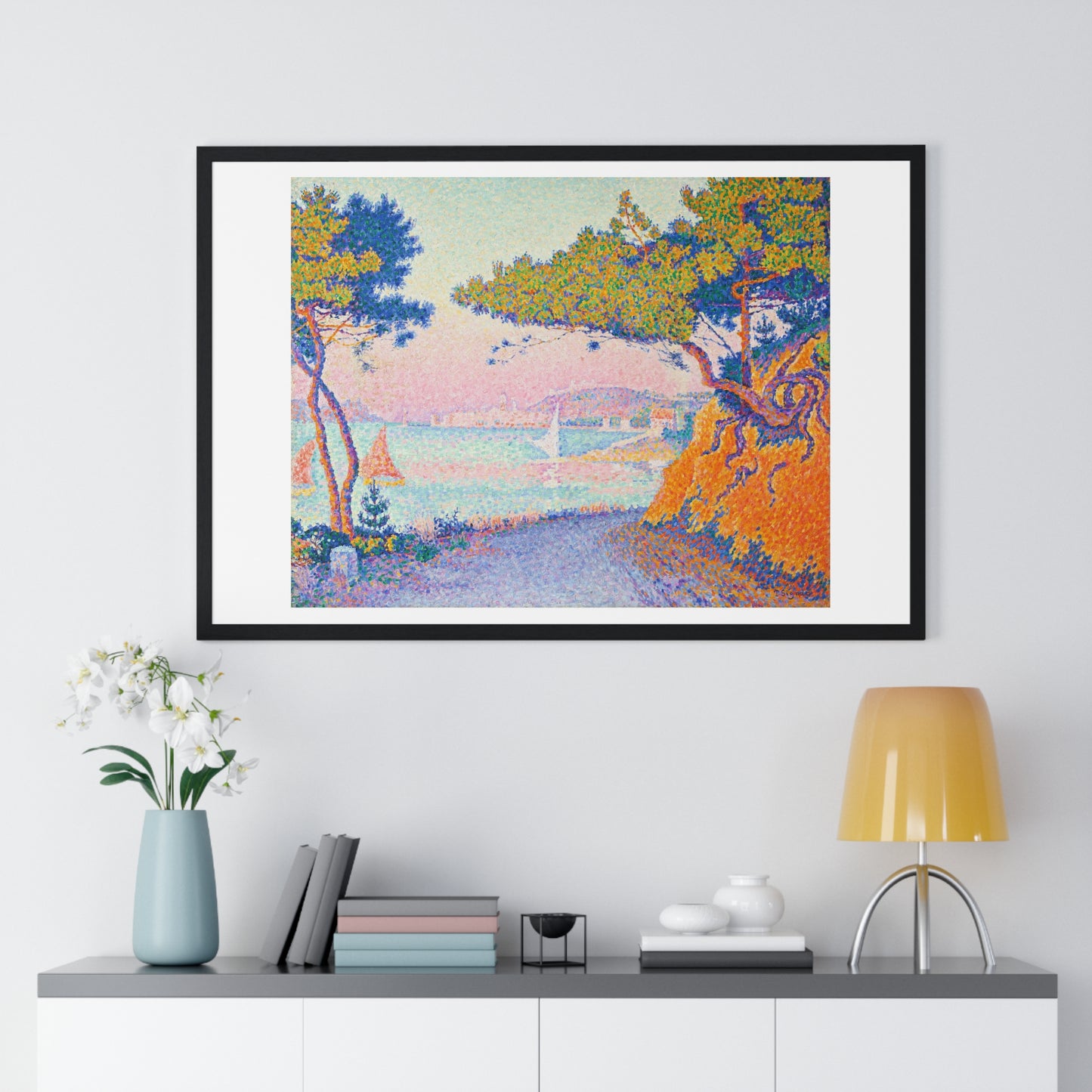 Golfe Juan (1896) Vintage Painting by Paul Signac, from the Original, Framed Art Print