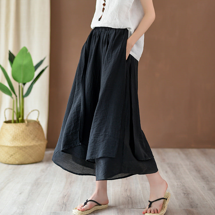 Women's Artistic Retro Comfortable 'Fairytale' Cropped Trousers