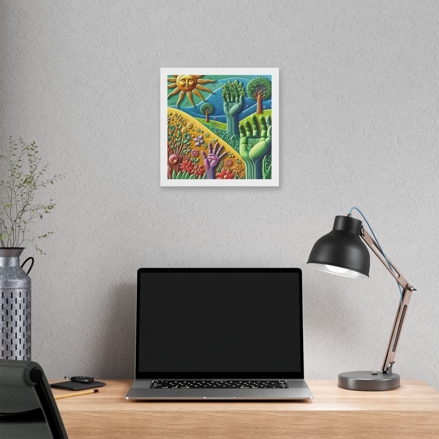 Gaia's Eternal Embrace 'Designed by AI' Canvas Art Print