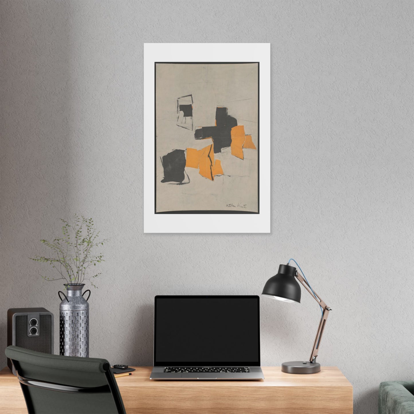 Exhibit (1958) by Esteban Vicente, from the Original, Canvas Art Print